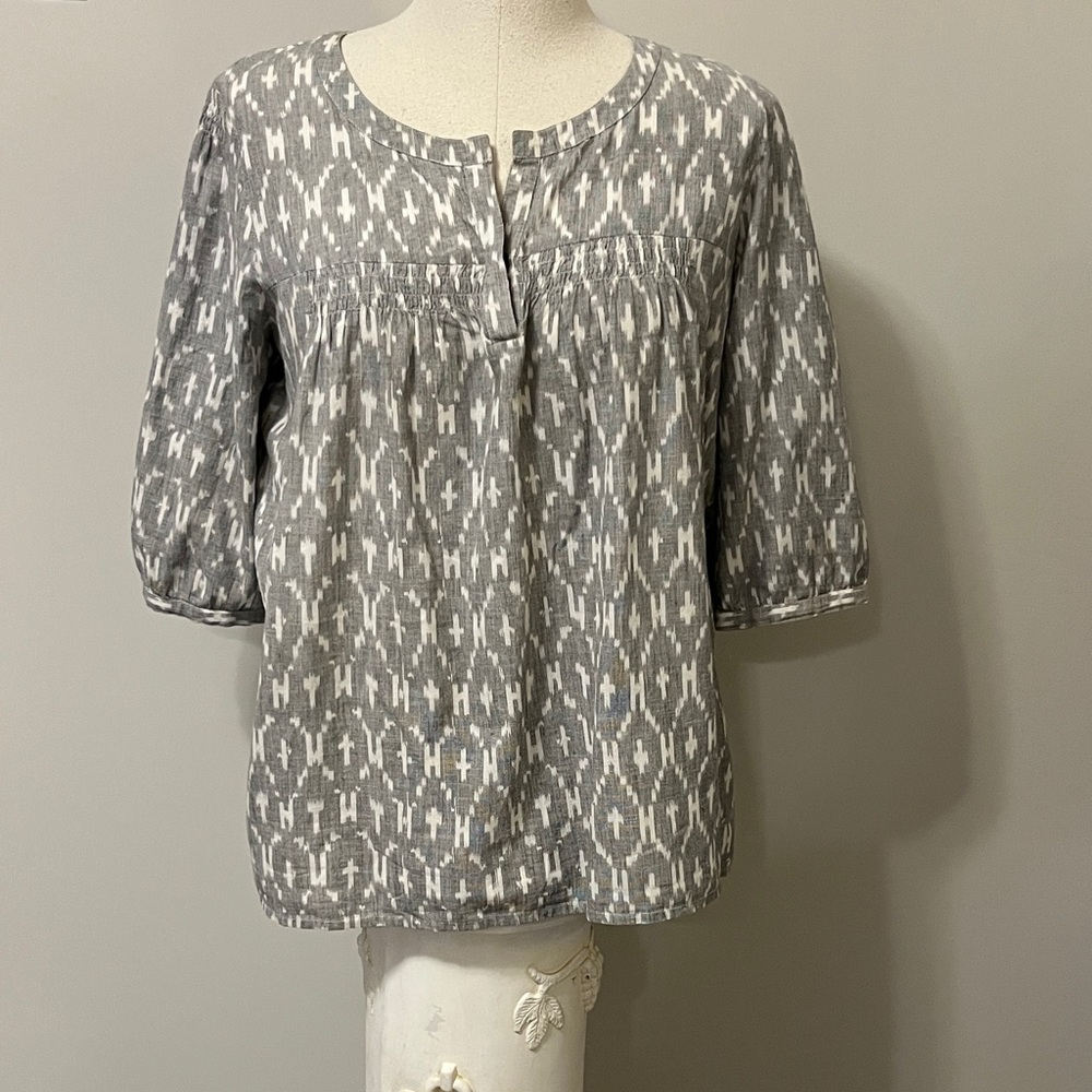 Somewhere Gray Patterned Women's Top